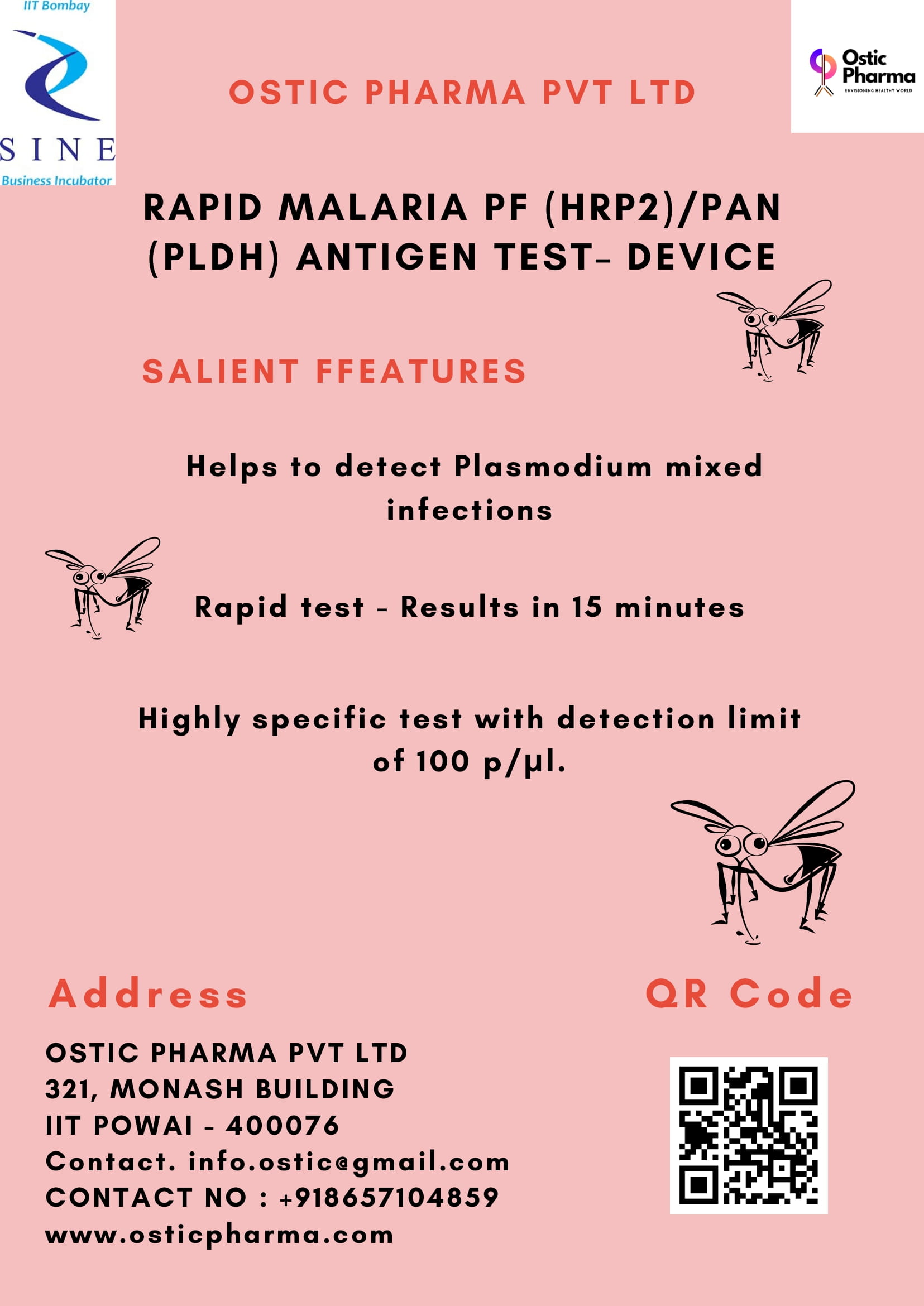 RAPID MALARIA Pf (HRP2) PAN (pLDH) ANTIGEN TEST DEVICE